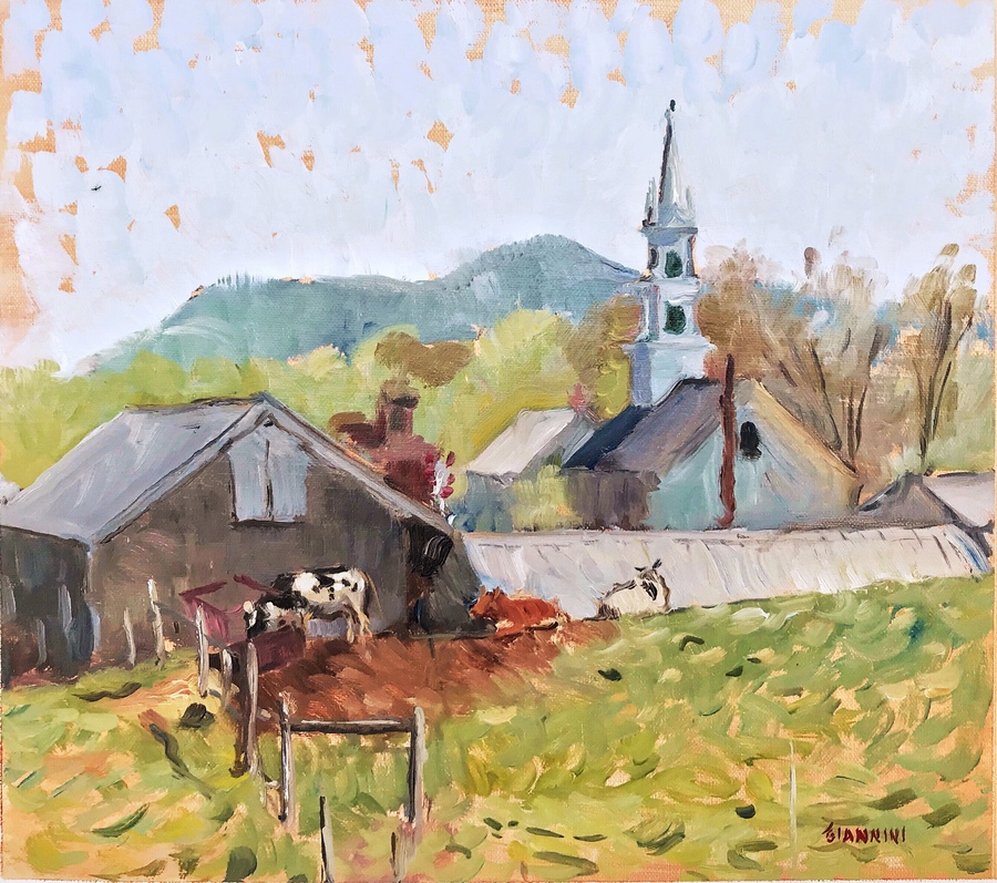 Remick Country Doctor Museum and Farm, 10 x 11” or 25 x 28 cm., oil.